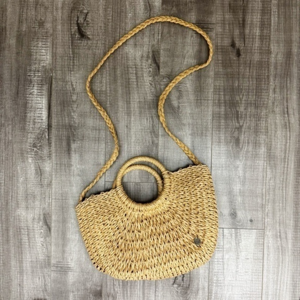 Billabong Top Handle Crossbody Straw Beach Summer Bag